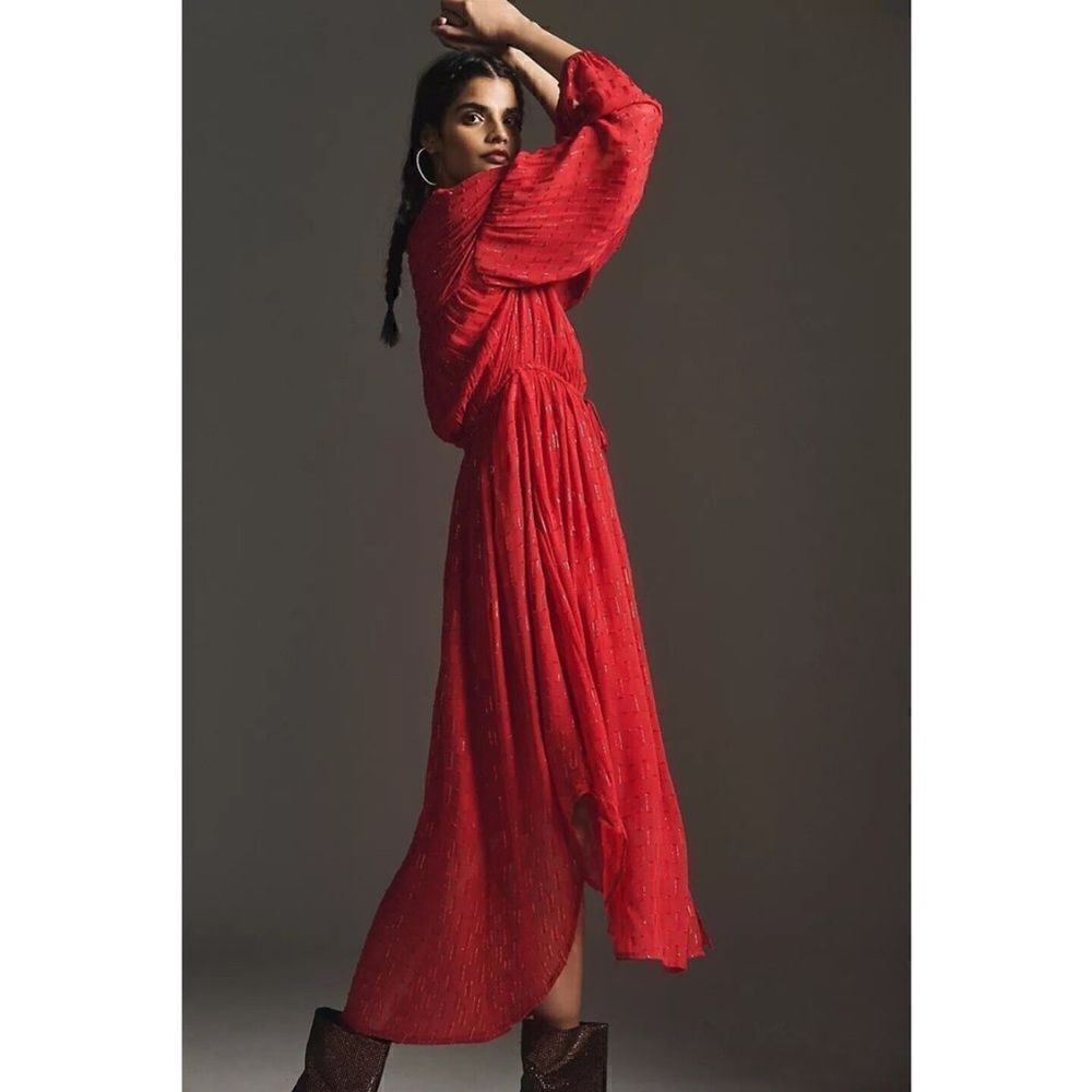 Anthropologie Allene Shimmer Maxi Dress S - Picture 4 of 7